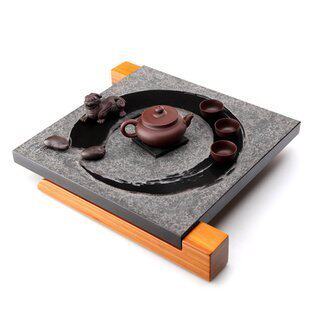 Henglian upscale Ukkim stone disc large round thaw tea tray tea sea tea boat high-end tea set Courtesy Boutique