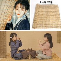 Photo studio costume photography private room photo straw mat background Japanese meticulous painting childrens cool mat Hanfu photo props