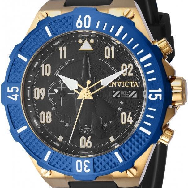 Invicta Pilot Chronograph Watch Quartz Black Dial Men's Watch 39892