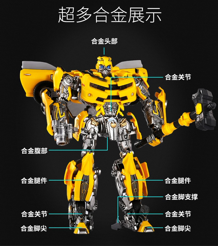 Đồ chơi biến dạng Yuexing mẫu King Kong Optimus Prime Bumblebee xe ô tô hợp kim làm bằng tay trẻ em nam chính hãng - Chế độ tĩnh