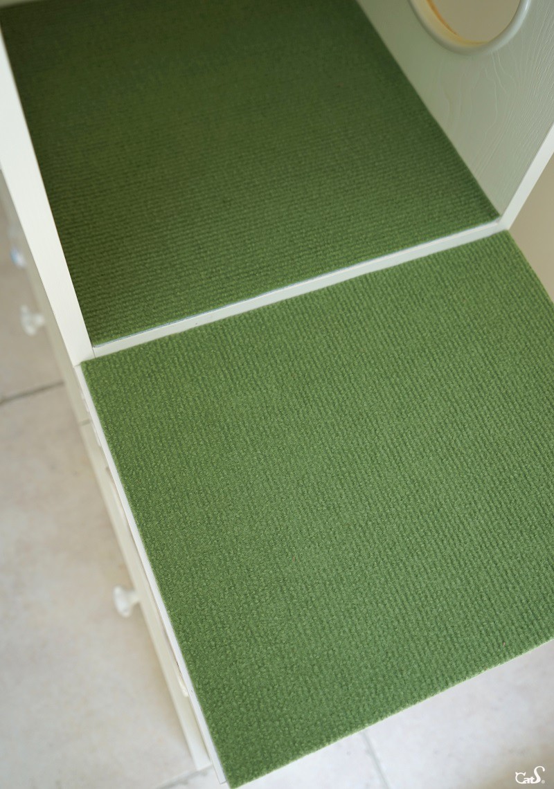CatS Beige Green Vòng lặp nhung tự dính Thảm leo núi CatS Đồ nội thất dành riêng cho mèo - Cat / Dog hàng ngày Neccessities 	bát ăn đôi cho mèo	