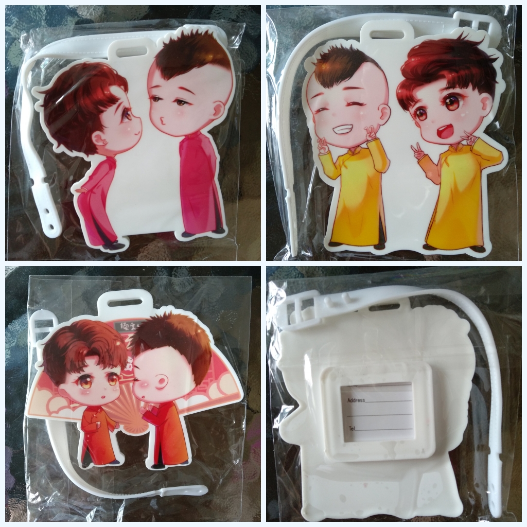 Tuan Tuan Jiu Er special custom cartoon luggage tag Zhang YunLei Yang Jiulang cartoon luggage tag around
