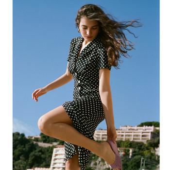 French chiffon polka dots slim and slim