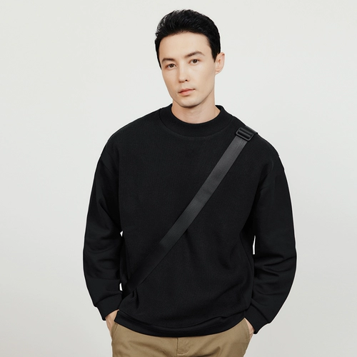 Осенняя ткань, лонгслив, трикотажный свитер, мужской кардиган, с рукавом