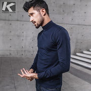 [Giải phóng mặt bằng] Người đàn ông của một nửa cao cổ áo len nam thời trang cao cổ áo len mùa xuân nam T-Shirt 2015