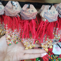 (12 items) Popular jade thread red rope pull-out bracelet, gourd fish pendant