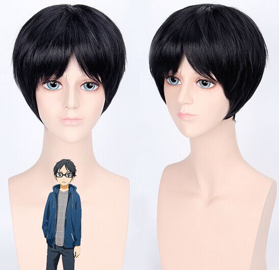 Tháng tư là lời nói dối của bạn Có Ma Gongsheng người mẫu tuổi vị thành niên tóc đen COSplay tóc giả nam ngắn - Cosplay nami cosplay