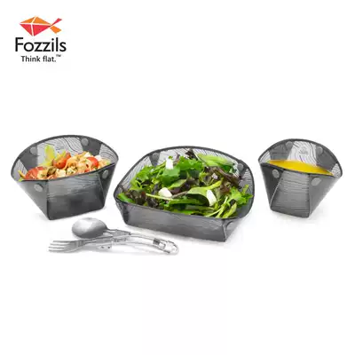 Fozzils American Siping Creative Folding Tableware High Temperature Outdoor Camping Portable Bowl Picnic Dining Plate Cup