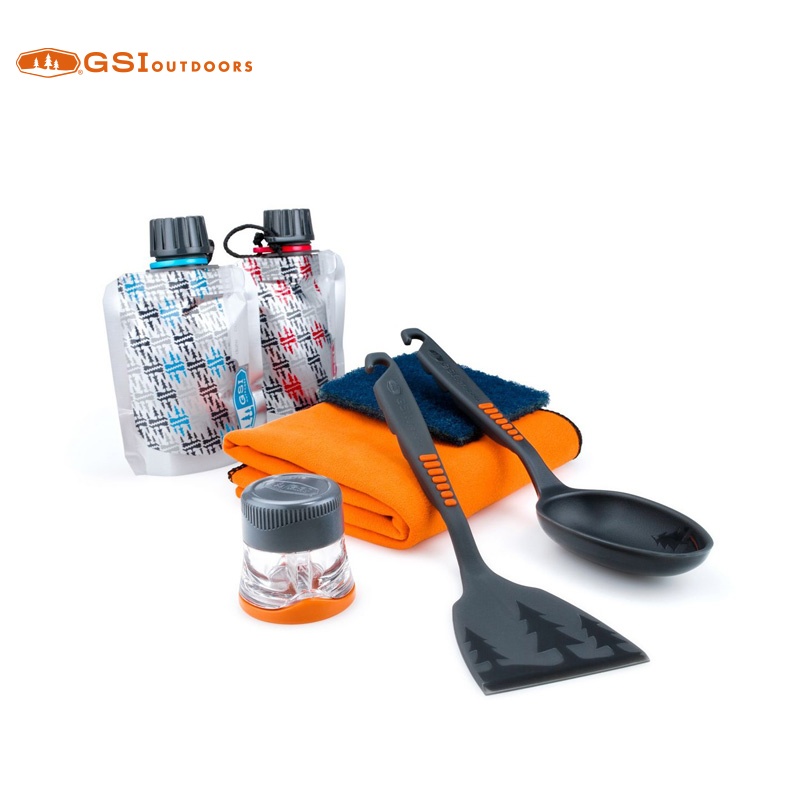 GSI Pack Kitchen 8 OUTDOOR CAMPING WILDCOOKING PORTABLE COOKING KITCHENWARE TABLEWARE 8 PIECES SUIT 90101 -TAOBAO