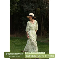 HeyDress Летнее платье, зеленый корсет, длинная юбка, французский стиль