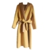 Mùa xuân 2019 và áo khoác cashmere hai mặt mới, áo khoác len len màu vàng trong chiếc mũ trùm đầu dài Slim Hepburn - Accentuated eo áo mẫu áo dạ đẹp Accentuated eo áo