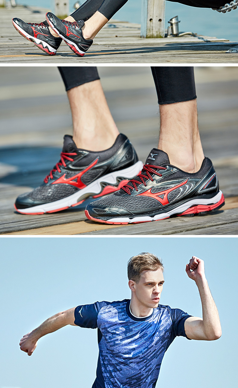 Mizuno Mizuno Giày chạy bộ nhẹ cho nam WAVE INSPIRE 13 J1GC174461 giày thể thao bitis