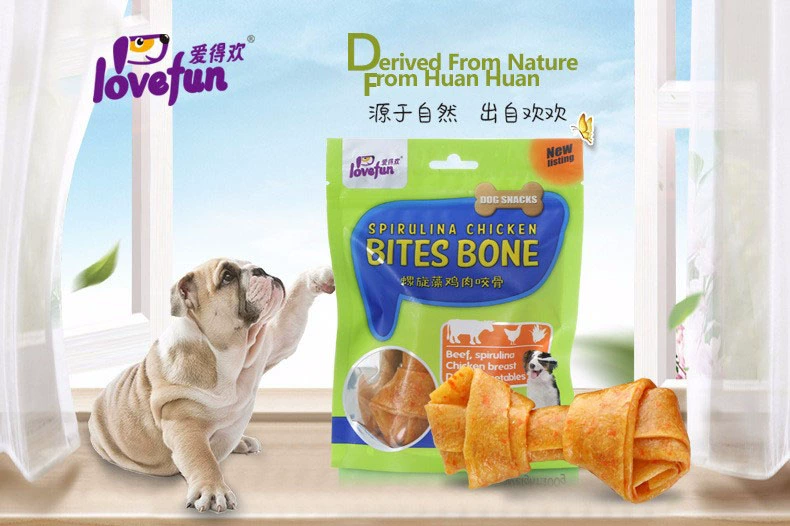 Aidehuan Dog Chicken Snacks Molar Teddy Golden Retriever Thịt Cắn Xương Phần thưởng Huấn luyện Đồ ăn nhẹ cho chó 100g - Đồ ăn vặt cho chó