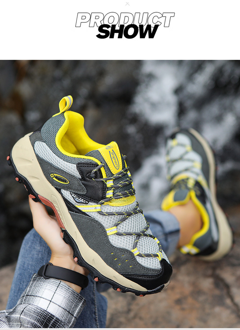 Outdoor men's spring and summer genuine leather waterproof, anti slip, wear-resistant hiking mountain sports shoes 3168 with 20_voghion.com