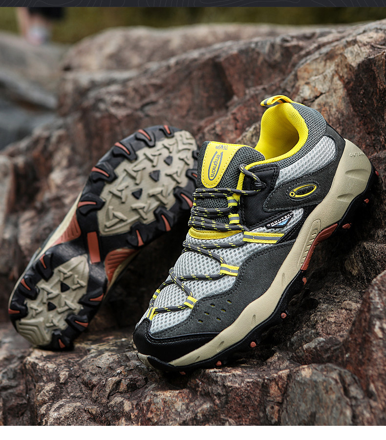 Outdoor men's spring and summer genuine leather waterproof, anti slip, wear-resistant hiking mountain sports shoes 3168 with 20_voghion.com