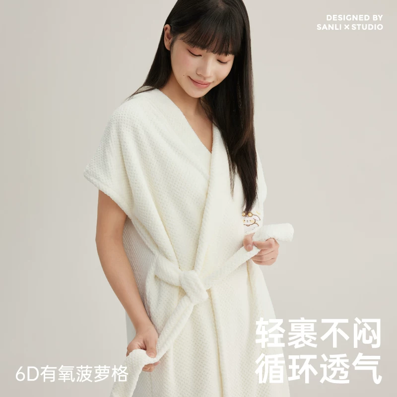 三利 Bath towel, quick dry cotton bathrobe, water absorbent