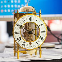 POLARIS POLARIS Sino-German joint venture copper ruby bearing mechanical clock table clock metal mechanical clock