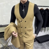 Костюм, жилет, цветной комплект для работы, облегающий крой