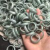 Longciyuan Jadeite A Grade Blue Water Large Ring Full Green Ring Buddha Beads Running Ring Men’s and Women’s Jade Ring