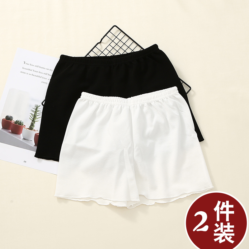 Safety pants Womens anti-walk light can be worn outside the summer thin leggings do not roll the shorts Insurance pants Black inner pants