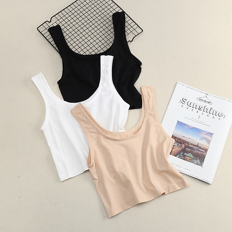 Large bandeau anti-light camisole Female beauty back base wrapped chest underwear with summer thin blouse short