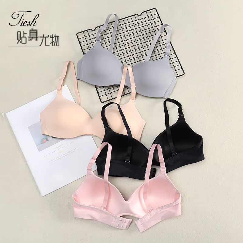Student underwear girls without rims small chest bra women thin high school college bra gathered on the support anti-sagging
