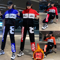 New autumn and winter square dance plus velvet ghost step drag dance sports aerobics dance clothing jacket loose female