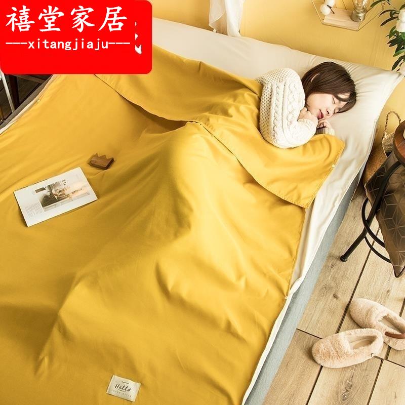 Travel portable hotel spacer sleeping bag ultra-light single double guesthouse thickened cotton linen tourist artifacts