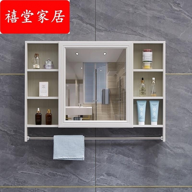 Gương phòng tắm có kệ tích hợp gương trang điểm gương trang điểm phòng tắm gương bàn trang điểm rửa mặt tủ gương treo tường tủ đựng mỹ phẩm có gương tủ gương treo tường