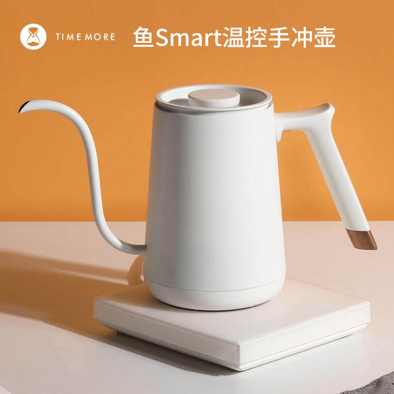 Temofish Smart temperature-controlled hand flush pot home fine-mouth coffee maker stainless steel electric kettle tea-controlled warm pot