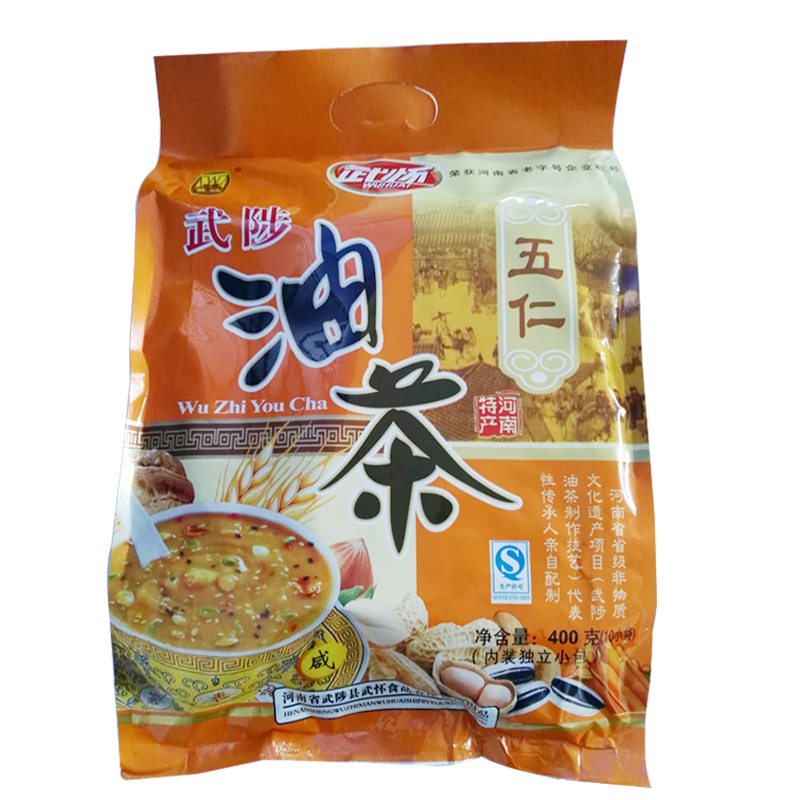 Wuzhi Oil Tea 400g Quinn Liter Grade Version Salty Oil Tea Wuhuai Instant Food Breakfast Food Oil Tea Noodles Henan Special Products