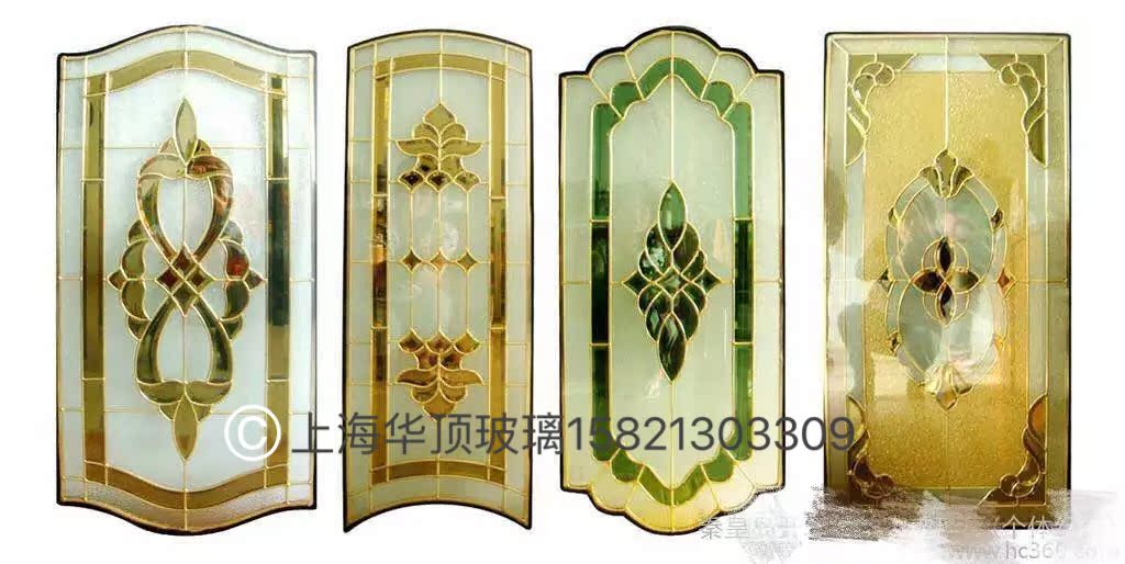 Huatop Factory Store Hollow Real Copper Strips Inlaid Glass Wooden Door Glass Door Core Glass Art Glass