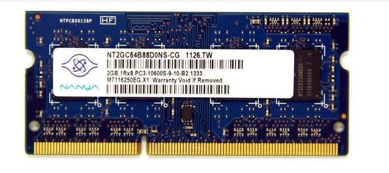  Originally installed South Asia Nanya DDR3 2G 1333 Frequency laptop memory PC3-10600S 2G