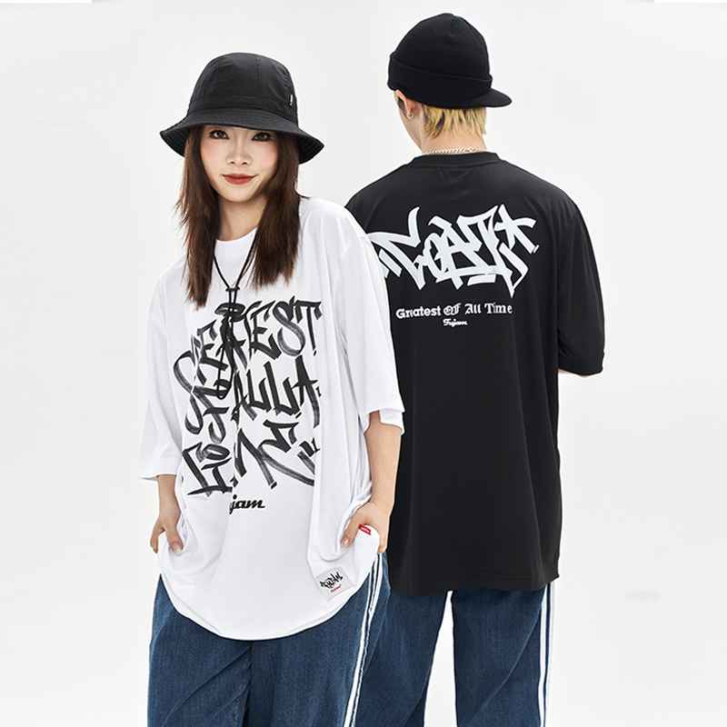 Fujam Hip-Hop Street Dance Bboy Quick-Drying Sports Short-Sleeved Popping Skateboard Hiphop Handsome Round-Neck T-Shirt