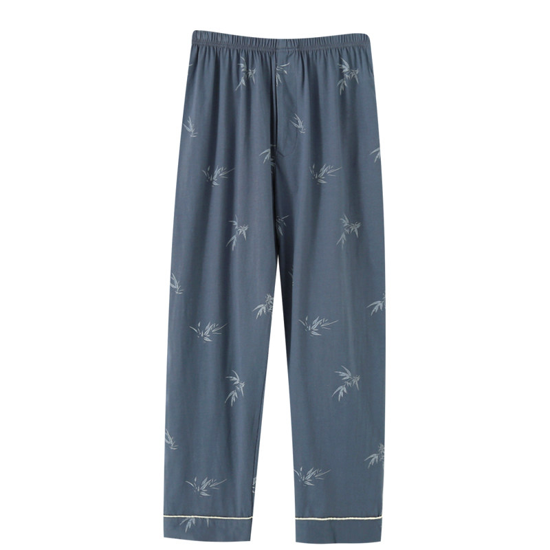 Middle Aged Men's Sleeping Pants Summer Slim pure cotton male pyjamas pants Long pants Older men's sleeping pants High waist Men's sleeping pants All cotton