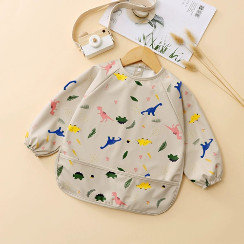 Брендовый полиуретановый детский демисезонный фартук, детское термобелье, водонепроницаемый нагрудник для еды подходит для мужчин и женщин, анти-грязь