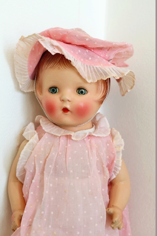20-12 American 1930S Antique Super Cute Retro Pink Patsy Doll FP34