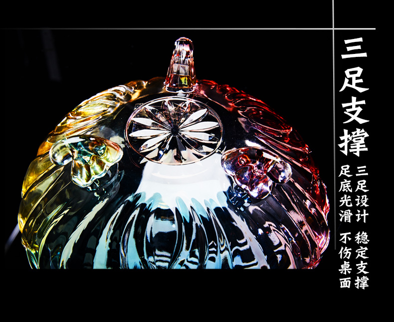欧式水晶玻璃水果盘 现代创意客厅家用茶几篮 大号糖果干果沙拉盆商品详情图