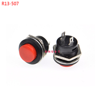 r13-507 self-reset small doorbell button switch without self-lock 16MM 16 mm