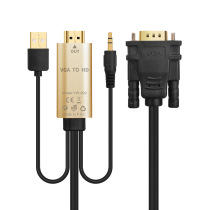 VGA to HDMI adapter cable with audio converter HD audio and video conversion line USB power supply 1 8 meters