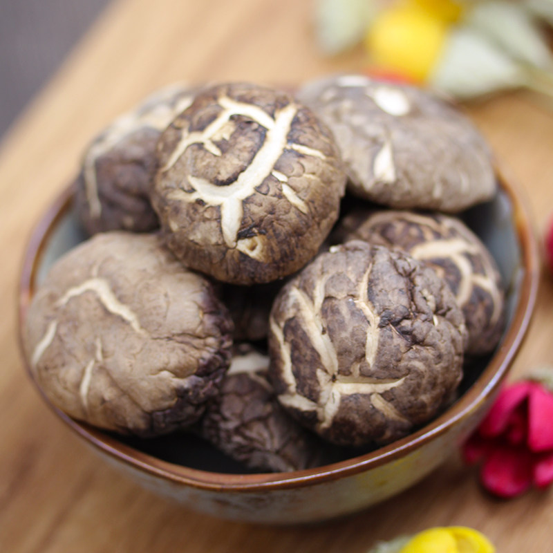 花菇250g浙江庆元椴木厚肉剪根干货特产香菇冬菇茶花菇烹饪煲汤料