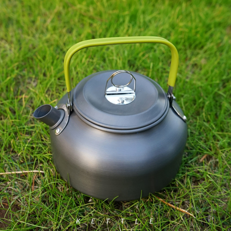 Outdoor Teapot Portable Field Wild Cooking Ultra Light Aluminum Coffee Maker Camping Burning Kettle Bubble Teapot Household Boiling Water
