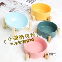 Ceramic cat bowl cat food bowl cat food bowl dog basin dog bowl drinking bowl double bowl protection cervical Pet Bowl supplies