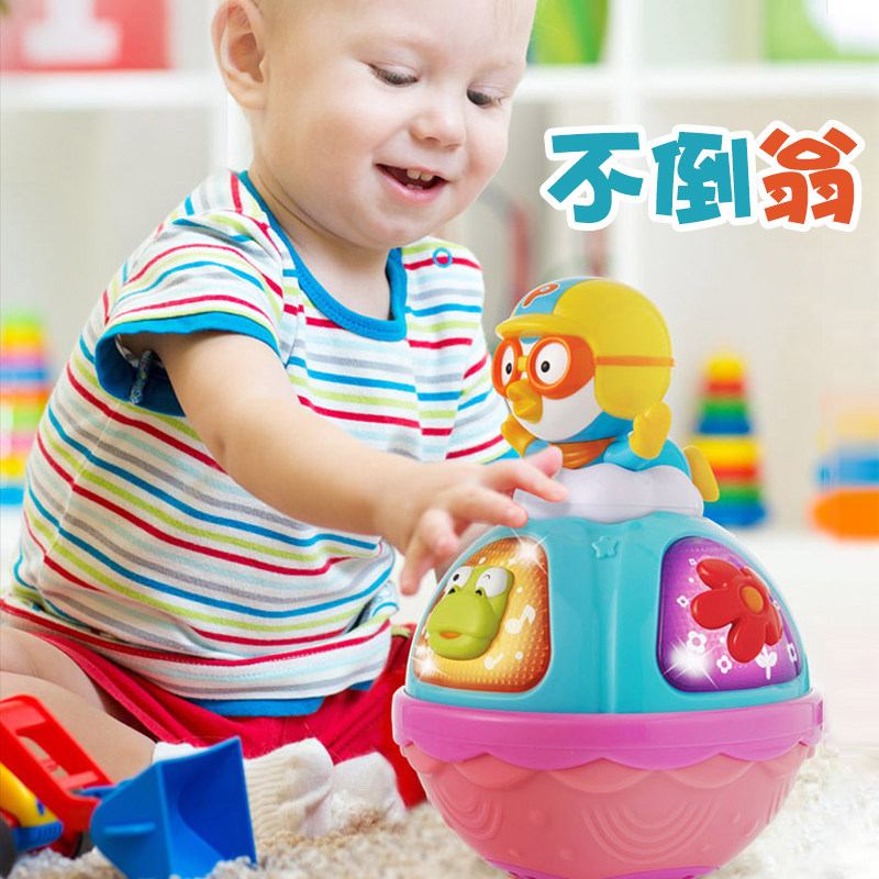 South Korea's pororo Baolulu little penguin tumbler with music sound and light Bo Lele infant early education puzzle