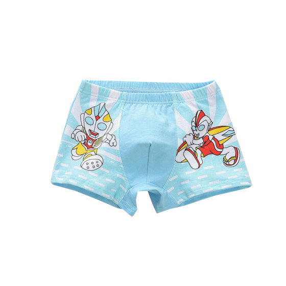 Ultraman children's underwear 1-3 years old boy's boxer briefs baby 4 pure cotton boxer briefs boy shorts 5 cartoon 6