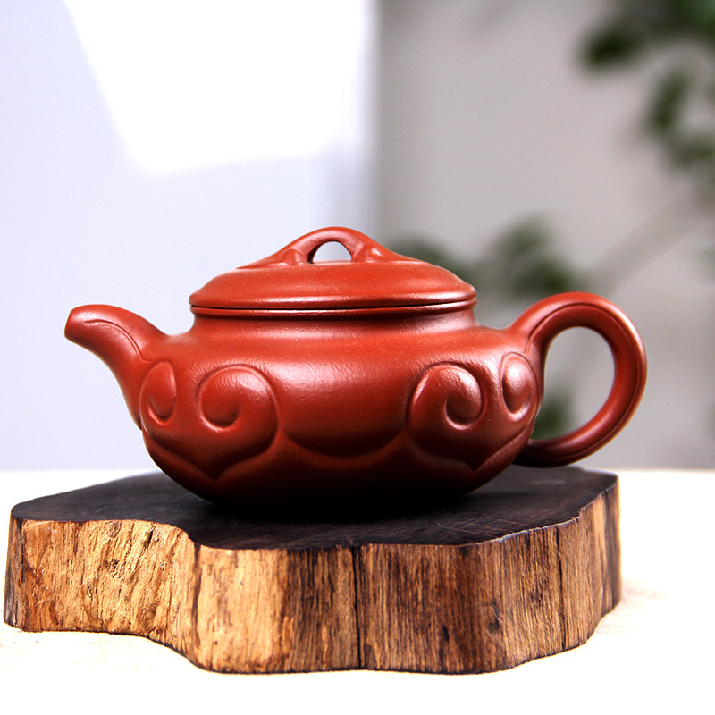 中国 砂壺 朱泥 如意 手作り 煎茶道具 中国 砂壺 朱泥 如意 手作り