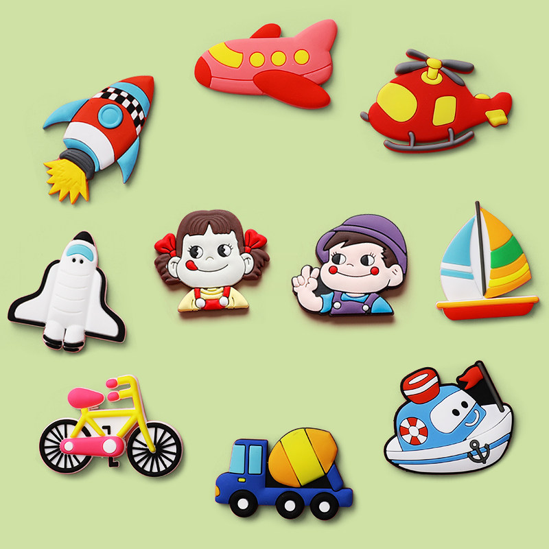 Fridge Sticker Magnet Mesh Red Custom Doll Magnet Sticker 3d Cubism Cartoon Cute Individuality Creative Decoration