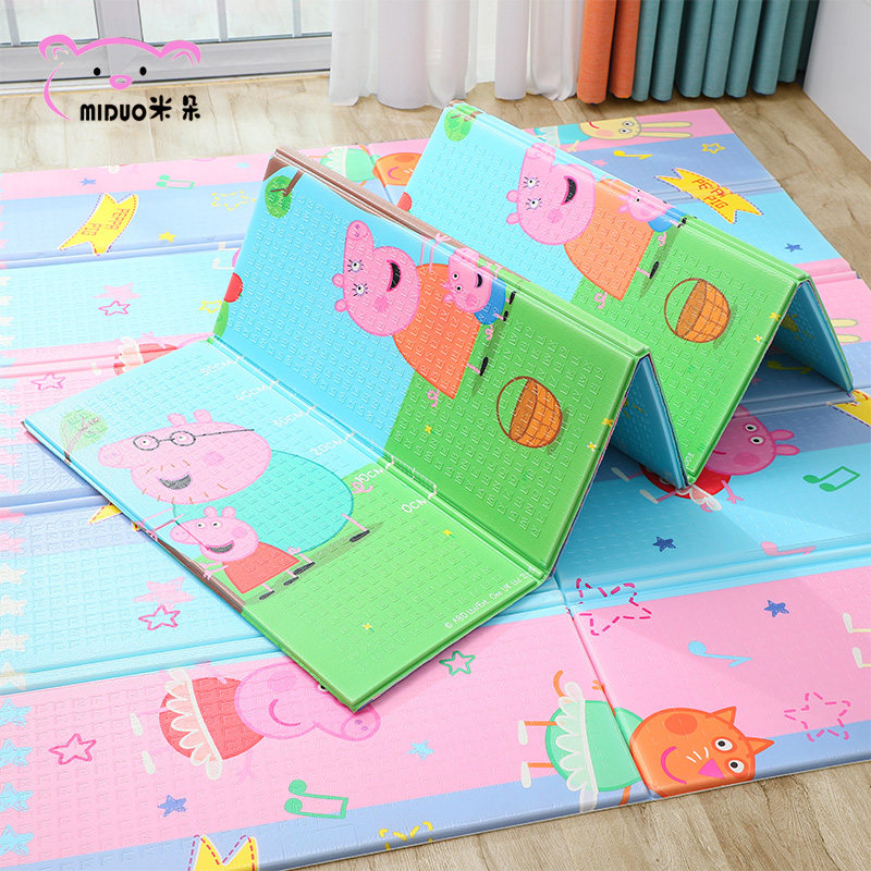 Piggy page baby crawling mat baby crawling mat thickened foldable xpe living room household foam mat