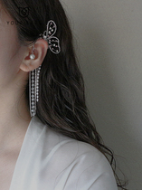 YOUR EARS zircon butterfly Joker fairy temperament tassel personality temperament earrings without ear hole earrings