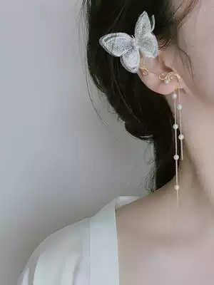 YOUR EARS original design hand made butterfly embroidery elf earrings earrings earrings earrings female Hanfu